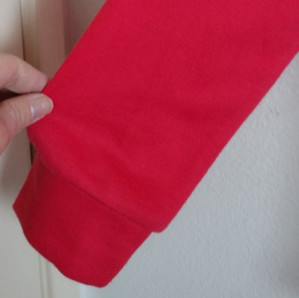 Halogen Bright Red Ruffle Sweatshirt Size Large - Picture 4 of 8